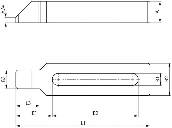 Spanneisen Nr.6315GNG f.T-Nut 24+28mm L.500mm AMF-2