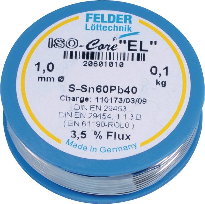 Lötdraht ISO-Core® EL 1mm 100g S-Sn60Pb40 FELDER-0