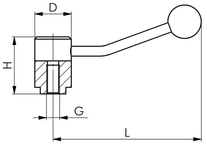 Rasten-Spannhebel M12 AMF-3