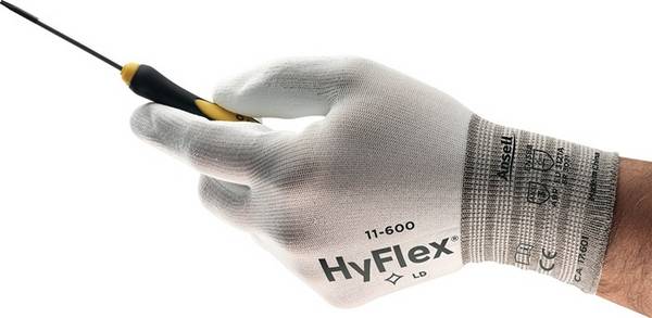 Handschuhe HyFlex 11-600 Gr.10 weiß EN 388 PSA II Nyl.m.PU ANSELL
