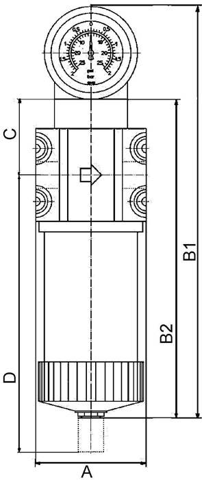846101584,Aktivkohlefilter ohne Differenzdruckmanometer, 0,005 mg/m³, G 1/4-2