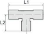 846110686,T-Verbinder, für Schlauch 6/4 mm, Edelstahl 1.4571-2