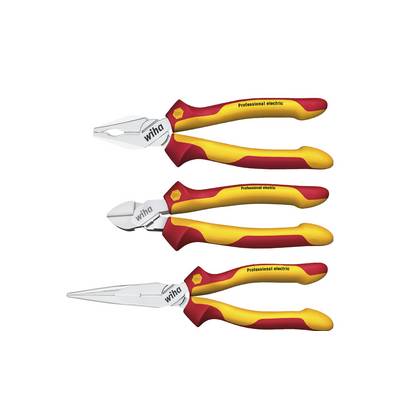 Wiha Zangen Set Professional electric Kombi-, Flachrundzange, Seitenschneider 3-tlg. (26852)-0