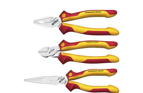 Wiha Zangen Set Professional electric Kombi-, Flachrundzange, Seitenschneider 3-tlg. (26852)