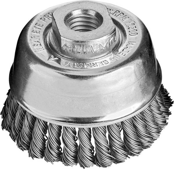 Topfbürste Stahldraht gezopft 65x0,5mm Besatz 30x6mm gez.Draht Lessmann