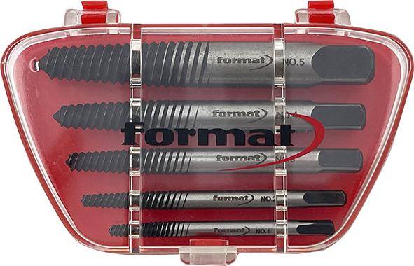 Schraubenausdreher-Satz Chrom-Vanadium 5-teilig Nummer 1-5 FORMAT-1