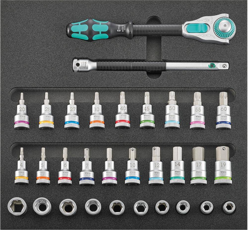 Werkzeugmodul 1/3 Steckschlüssel 1/2" Zyklop und Haltefunktion Wera-0