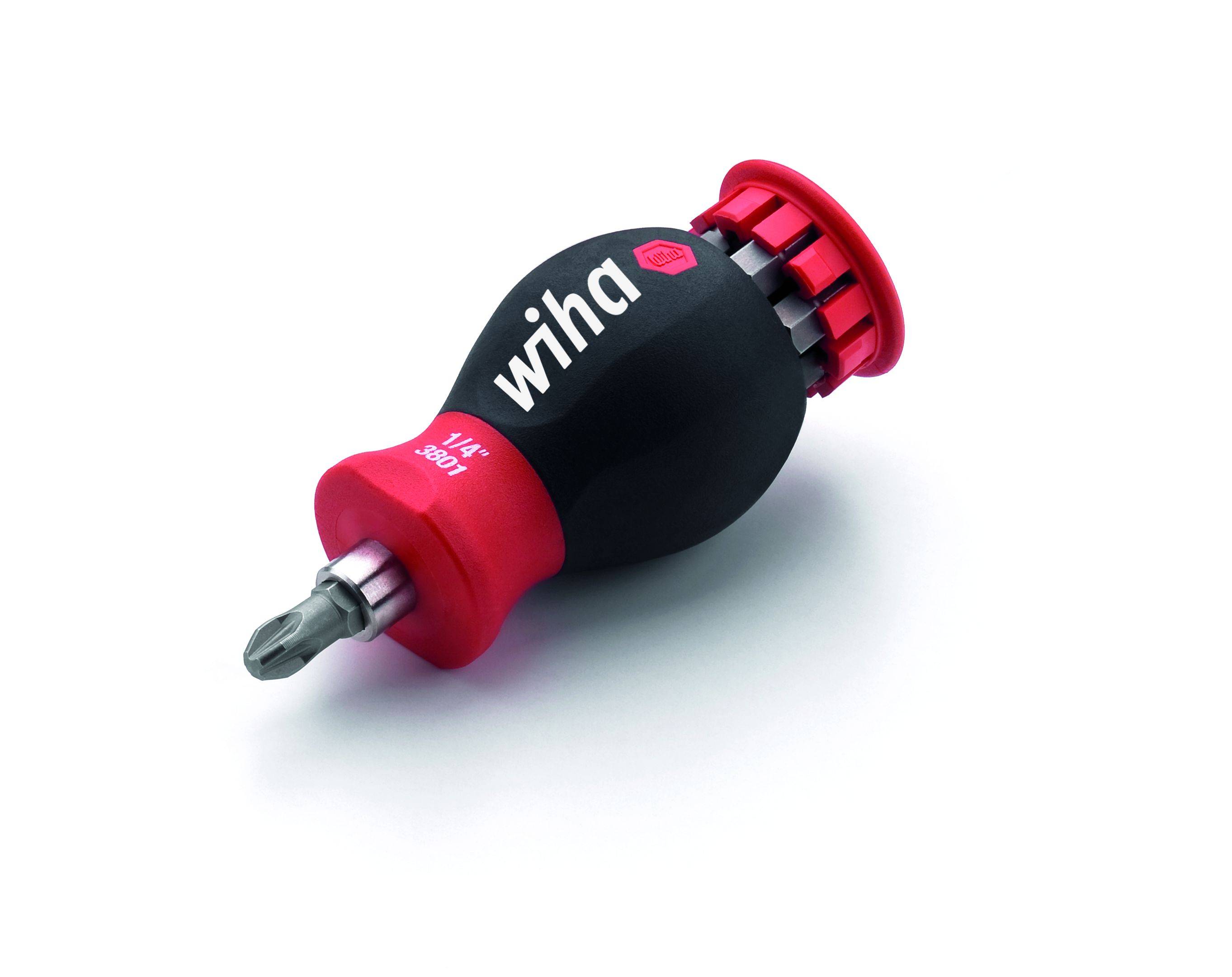 Wiha Schraubendreher mit Bit Magazin magnetisch TORX® mit 6 Bits, Stubby, 1/4" (33744)-2