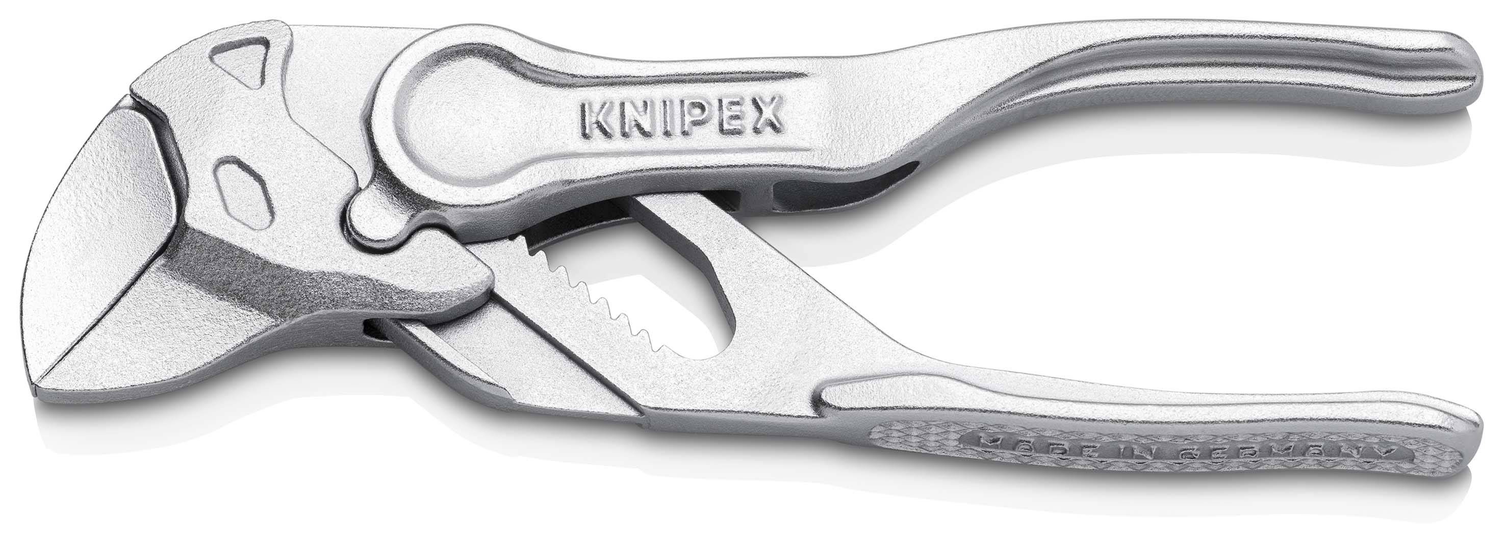 KNIPEX 86 04 100 BK Zangenschlüssel XS Zange und Schraubenschlüssel in einem Werkzeug aufgeprägte, raue Oberfläche-0