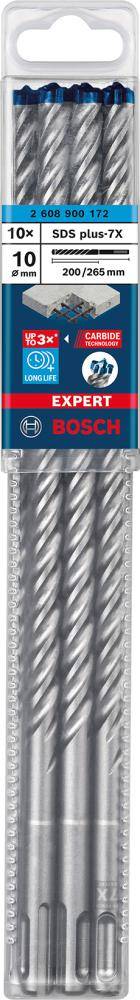 Hammerbohrer EXPERT 10x200x265mm Bosch VE à 10 Stück SDS plus-7X