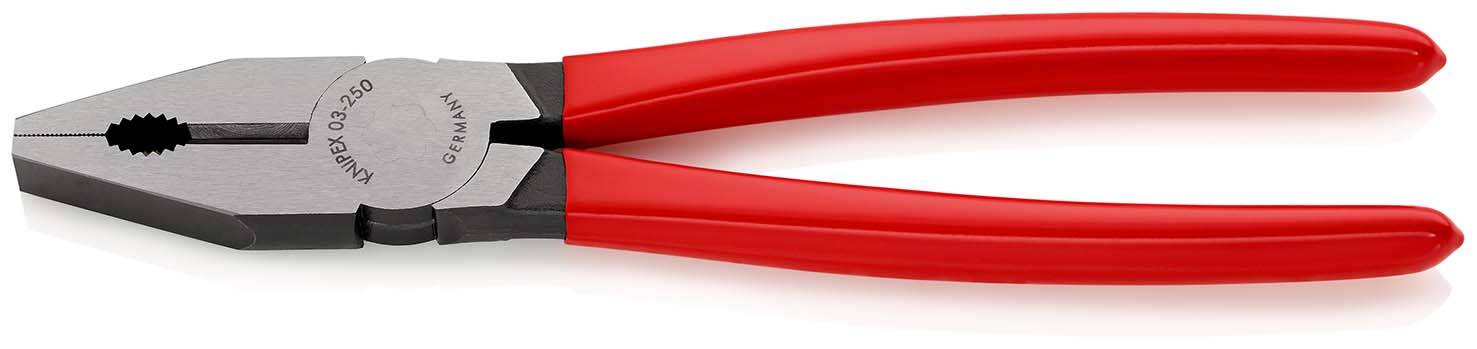 KNIPEX 03 01 250 Kombizange mit Kunststoff überzogen schwarz atramentiert 250 mm-0