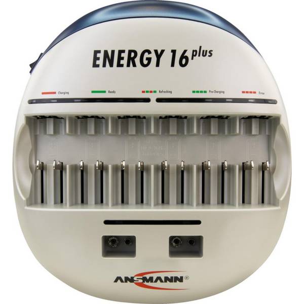 ANSMANN Akkuladegerät ENERGY 16 plus,Micro AAA,Mignon AA,Baby C,Mono D,9V Block