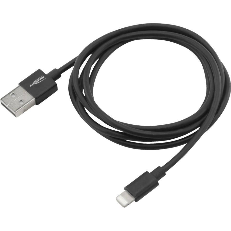 Lightning Daten und Ladekabel, für Apple-Geräte, schwarz, TPE-Kunststoff, 120cm-1