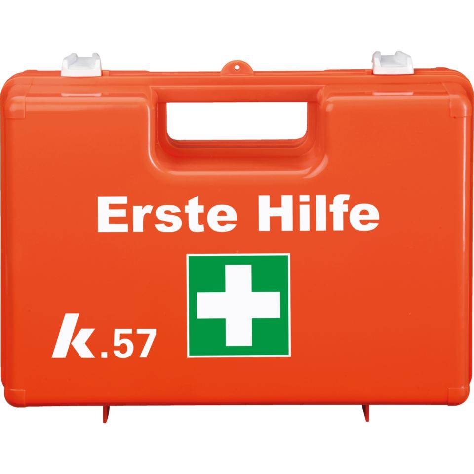 K.57 Erste-Hilfe-Koffer Classic, Füllung DIN 13157, leuchtorange-0