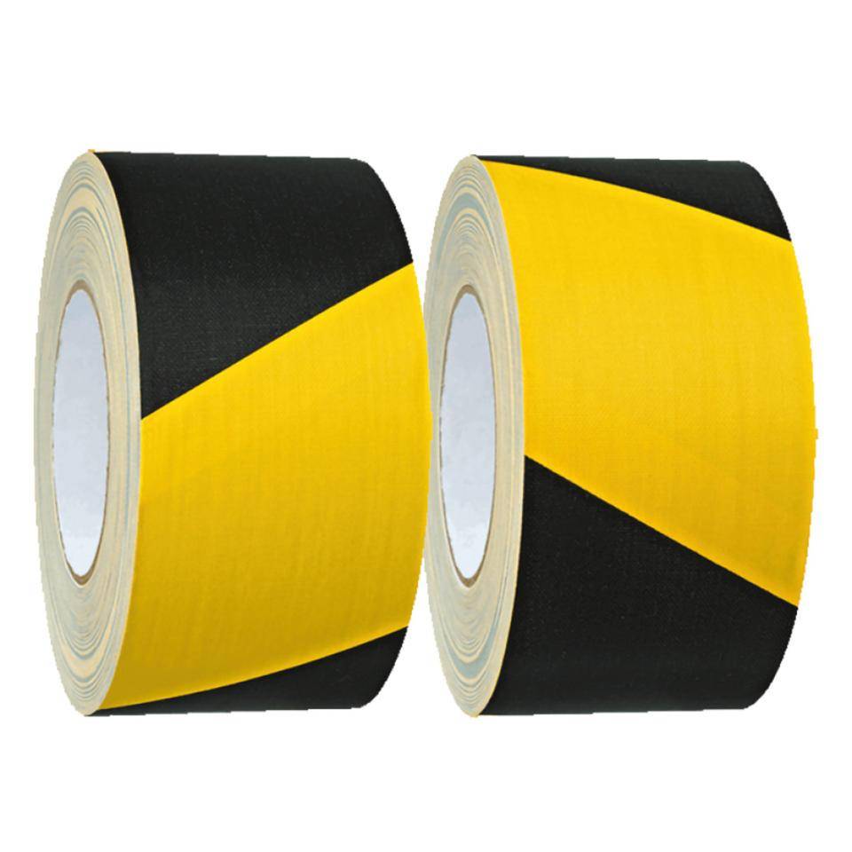K.57 Warnmarkierungsband Set, rechts-/linksweisend, gelb/schwarz, Gewebefolie, 50mm, 25m, 2/VE-0
