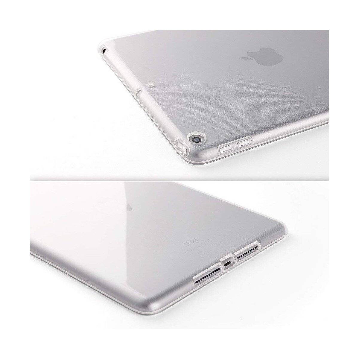 Ultra Silikon Slim Case Kameraschutz kompatibel mit iPad Pro 12,9" Transparent-1