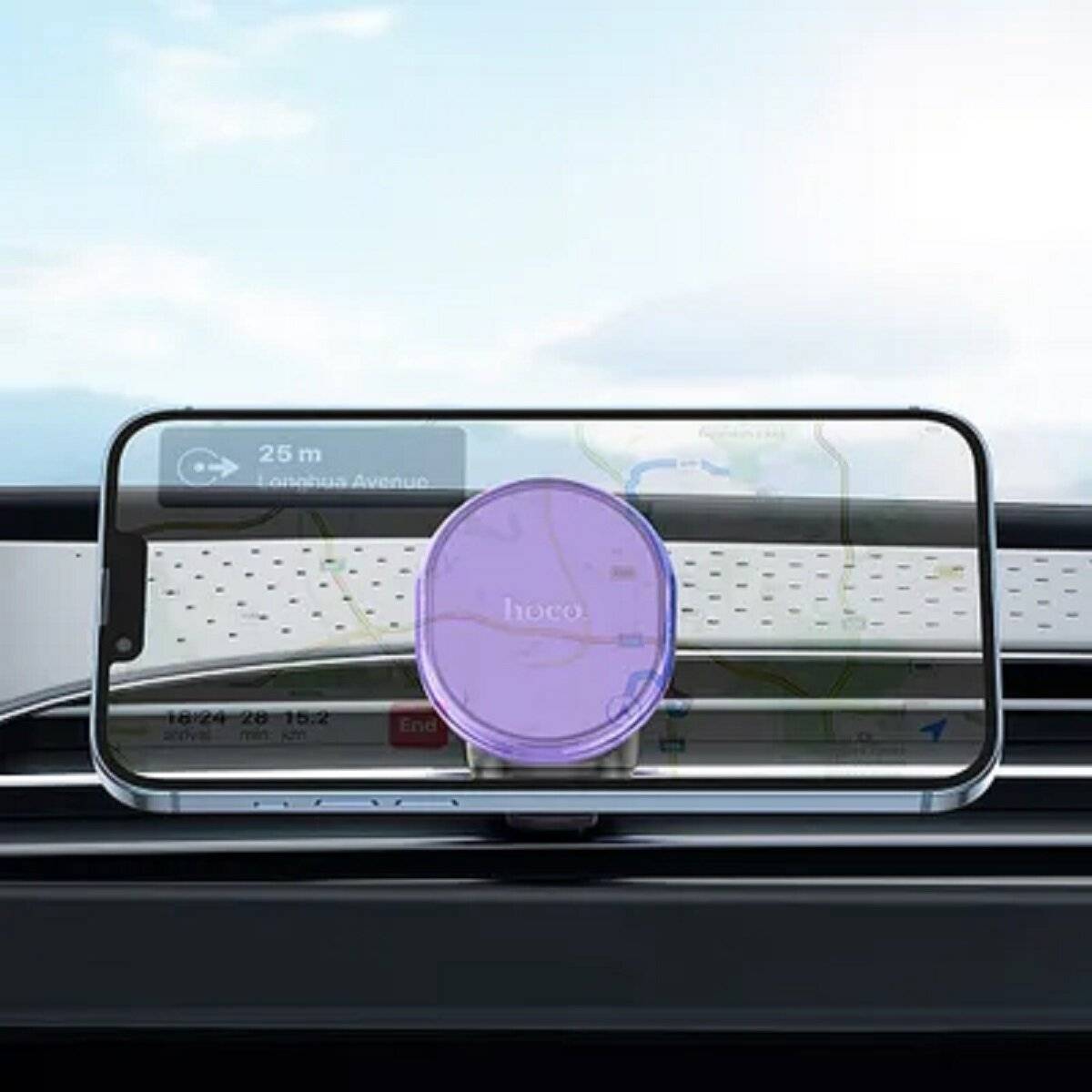 HOCO Autohalter für Kühlergrill Crystal H1 Lila-2