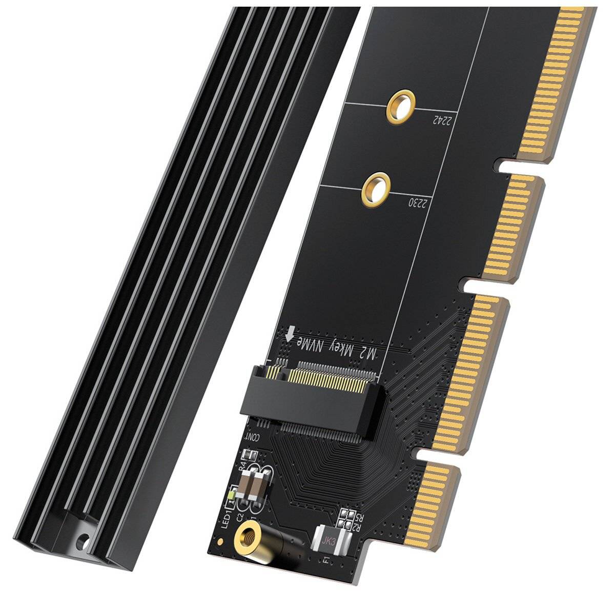 Ugreen Erweiterungskartenadapter PCIe 4.0 x16 auf M.2 NVMe M-Key schwarz (CM465)-1