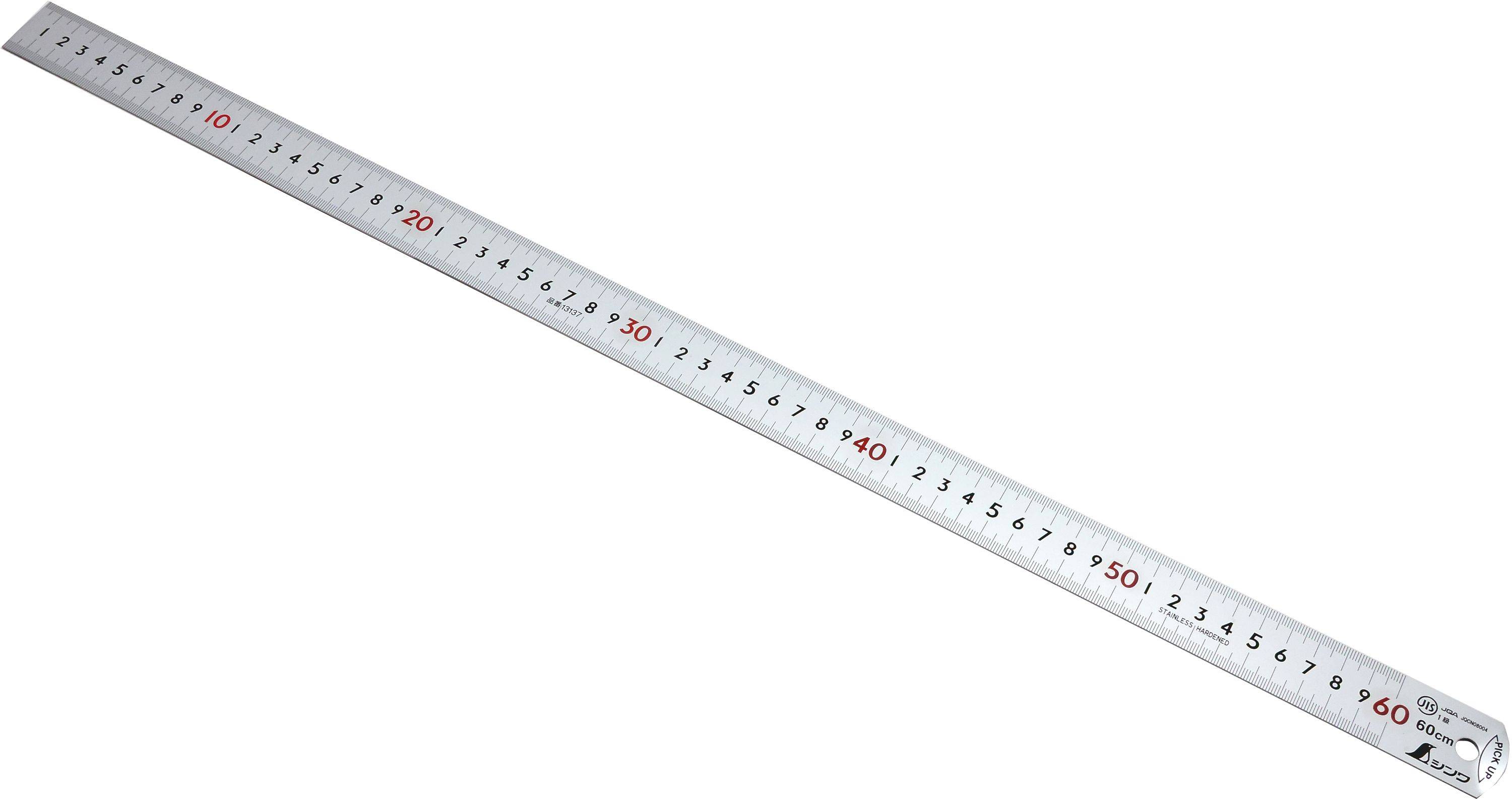 FAMEX 12525 Shinwa Lineal aus Edelstahl 60 cm mit Pick-Up -Stahllineal Metalllineal - 13137-1