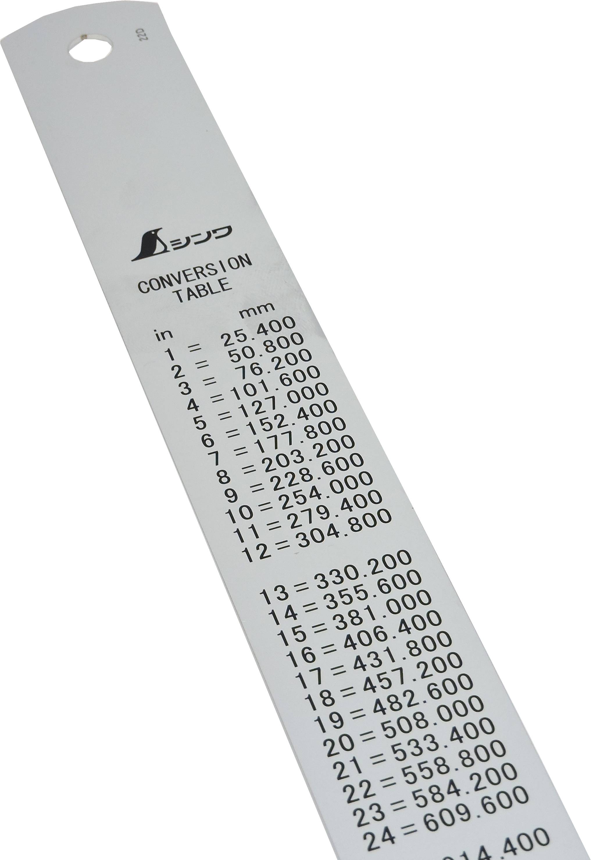 FAMEX 12525 Shinwa Lineal aus Edelstahl 60 cm mit Pick-Up -Stahllineal Metalllineal - 13137-2