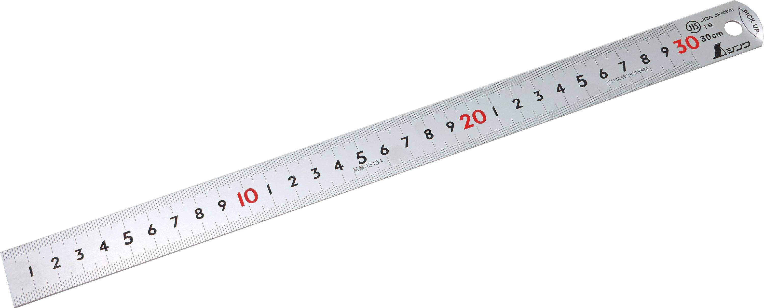 FAMEX 12524 Shinwa Lineal aus Edelstahl 30 cm mit Pick-Up -Stahllineal Metalllineal - 13134-0