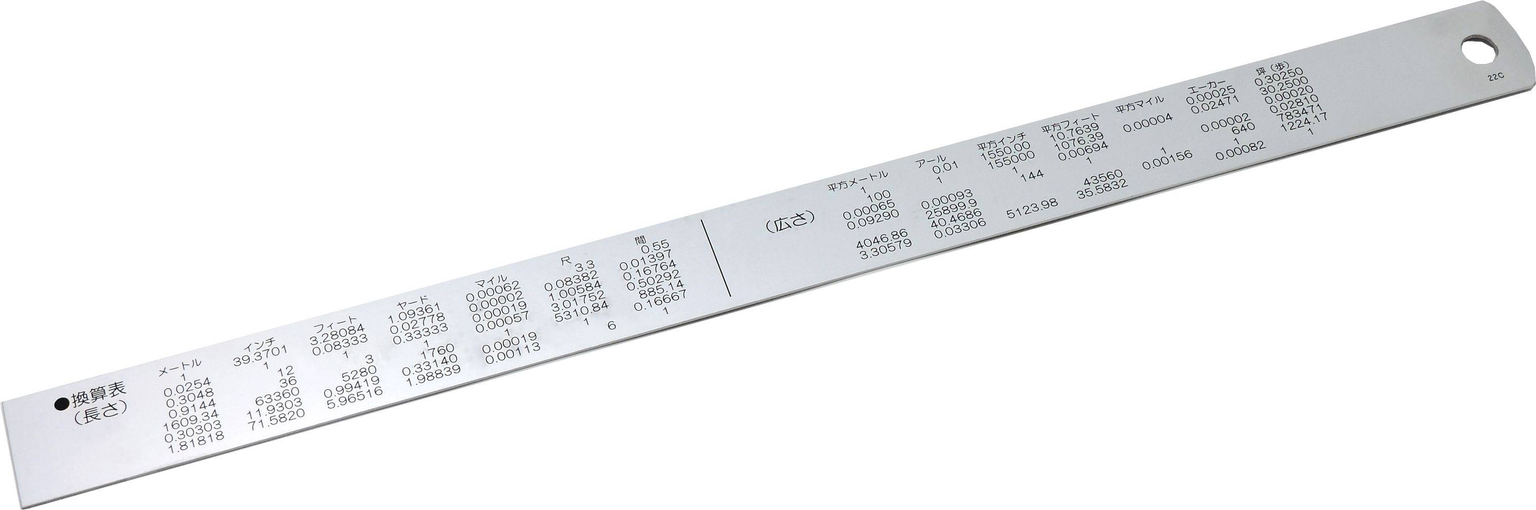 FAMEX 12524 Shinwa Lineal aus Edelstahl 30 cm mit Pick-Up -Stahllineal Metalllineal - 13134-2