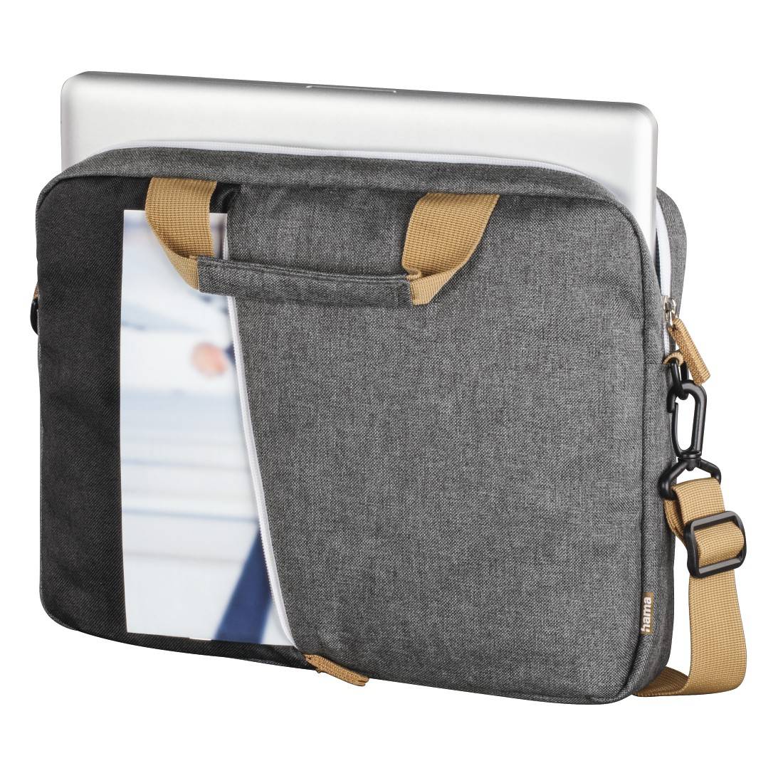 hama 00217114 Laptop-Tasche "Florenz", bis 34 cm (13,3"), Schwarz/Grau-3
