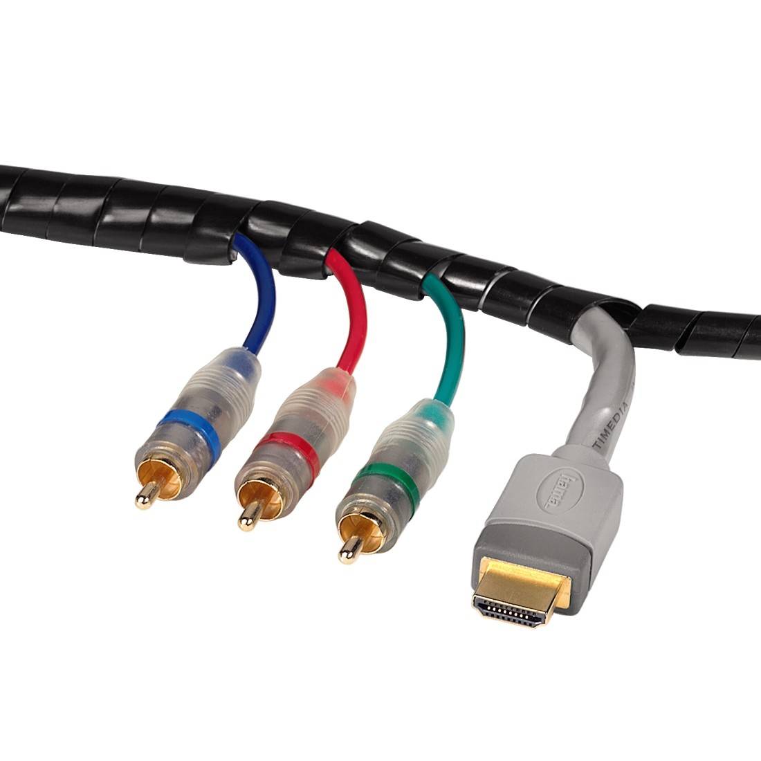 hama 00020509 Spiralschlauch, Schwarz, 2,5 m-2