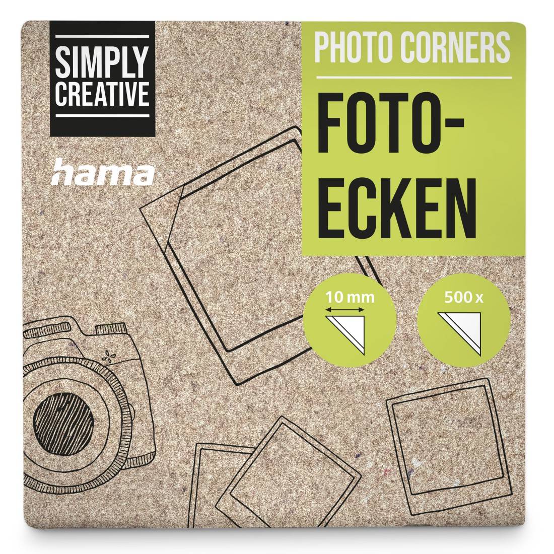 hama 00007108 Fotoecken-Spender Aktion, 2x500 Ecken, Doppelpack