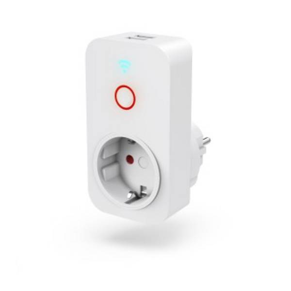 hama 00176612 Smarte Steckdose, 2x USB-A, WLAN , per Sprache/App steuern, 2300W, 10A