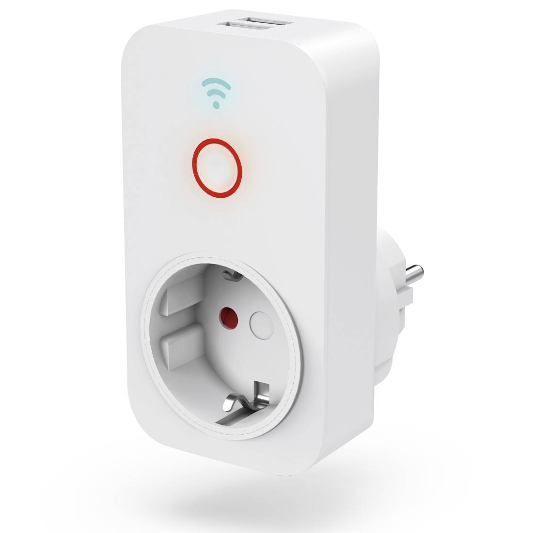 hama 00176612 Smarte Steckdose, 2x USB-A, WLAN , per Sprache/App steuern, 2300W, 10A-1