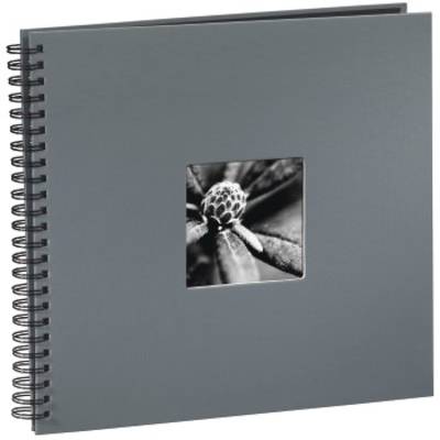 hama 00094874 Spiral-Album "Fine Art", 36x32 cm, 50 schwarze Seiten, Grau
