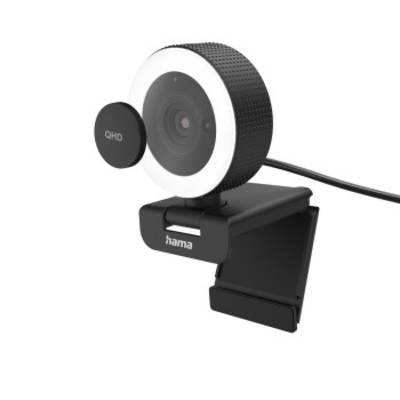 hama 00139993 Webcam mit Ringlicht "C-800 Pro", QHD 2K, mit Mikrofon, Fernbedienung, LED