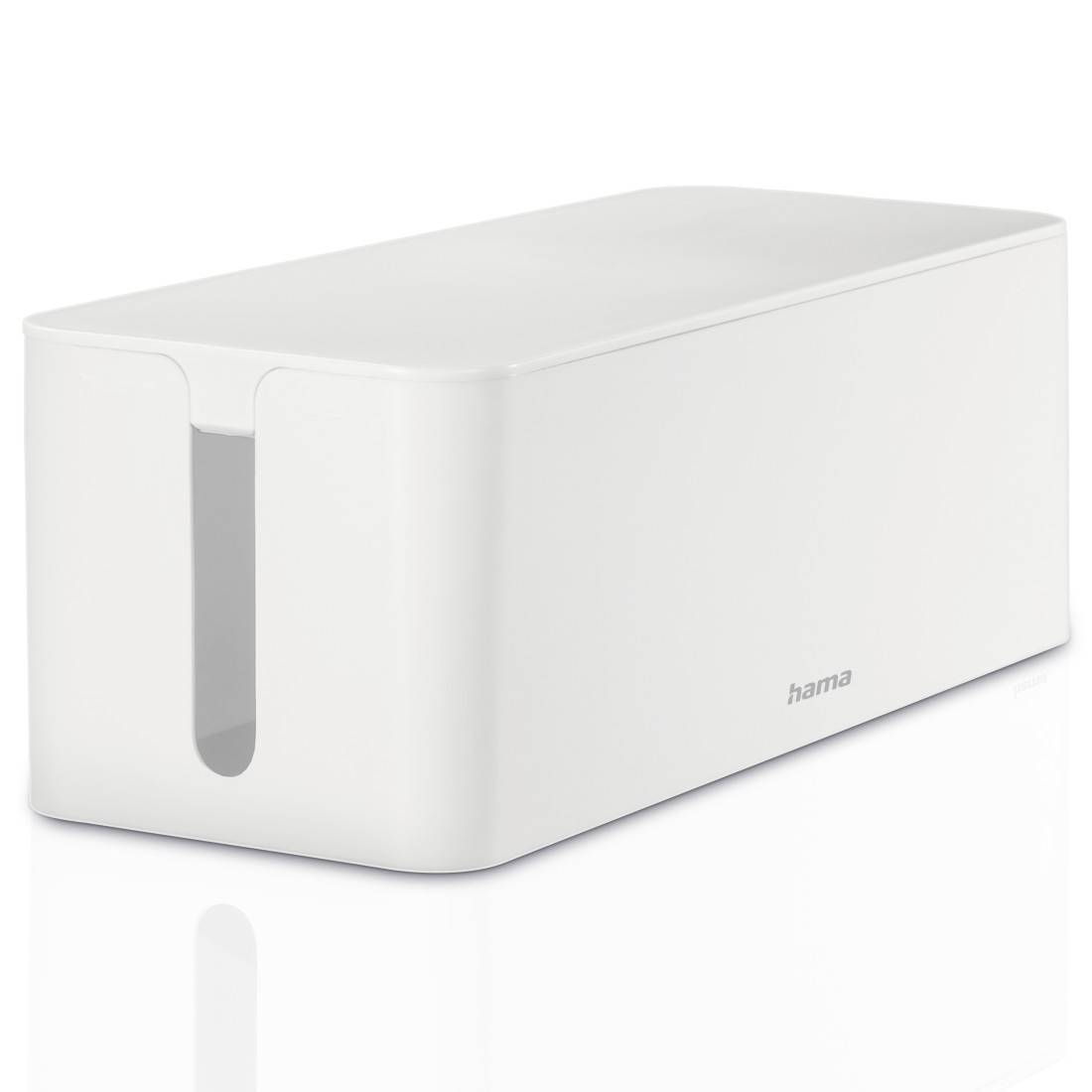 hama 00020662 Kabelbox "Maxi", 40,0 x 15,6 x 13,5 cm, Weiß-1