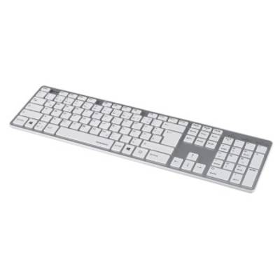 hama 00050453 Tastatur "Rossano", Weiß/Silber
