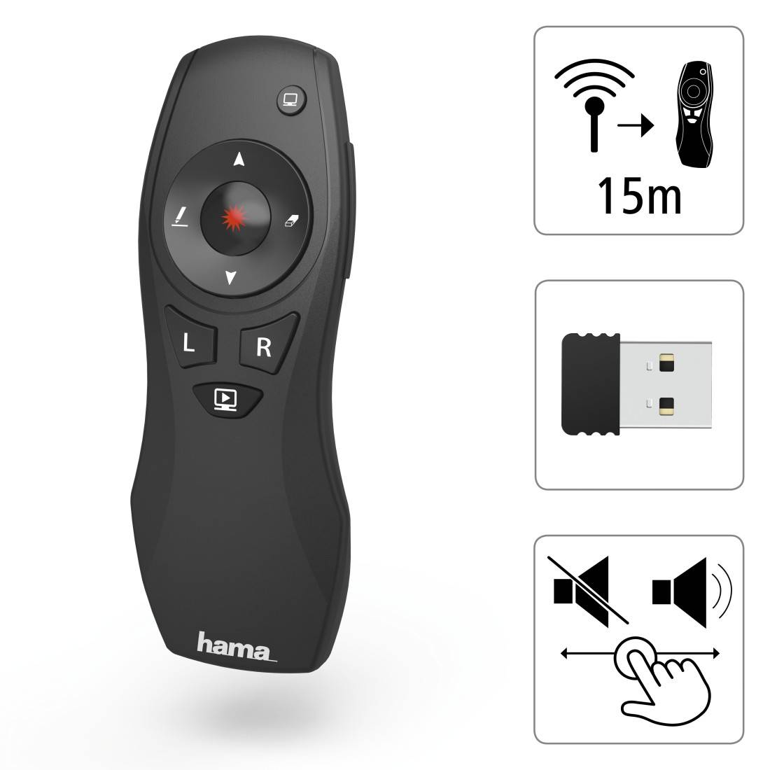 hama 00139916 Wireless-Laser-Presenter "X-Pointer 6in1"-1