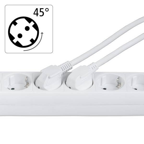 hama 00030383 Steckdosenleiste 6-fach, 1,4 m, Weiß