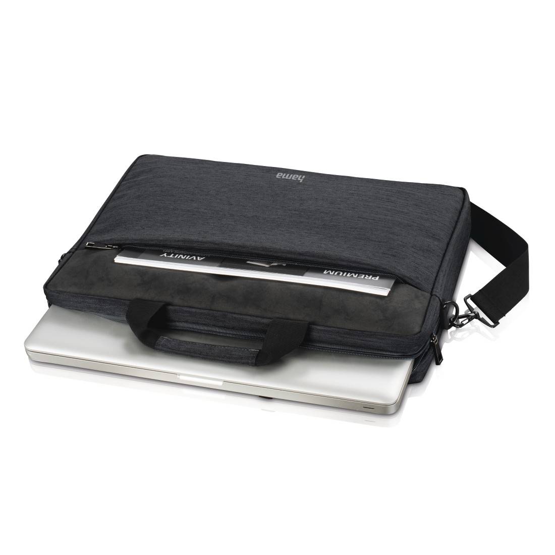 hama 00216545 Laptop-Tasche "Tayrona", bis 36 cm (14,1"), Dunkelgrau-1