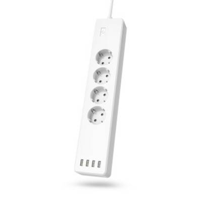 hama 00176574 WLAN-Steckdosenleiste 4-fach, einzeln schaltbar, Überlastschutz, 4-fach USB-0