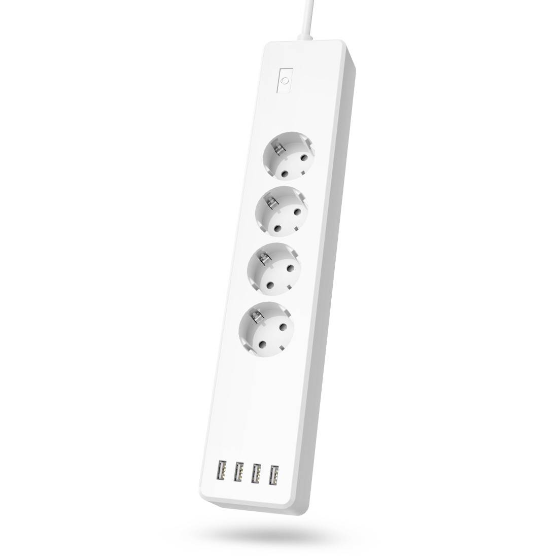 hama 00176574 WLAN-Steckdosenleiste 4-fach, einzeln schaltbar, Überlastschutz, 4-fach USB-1