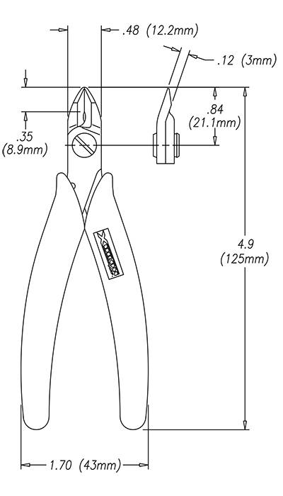 9100AS Micro-Shear® Seitenschneider ovaler Kopf mit ESD gerechten Griffen-3