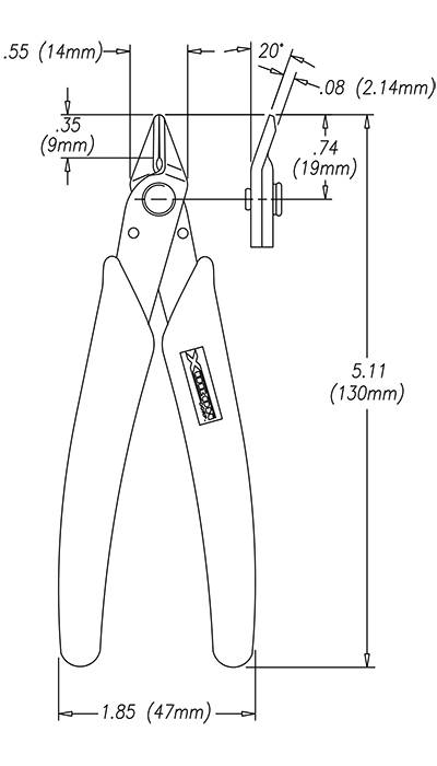 LXAS Micro-Shear® Seitenschneider polierte Oberfläche mit ESD gerechten Griffen-3