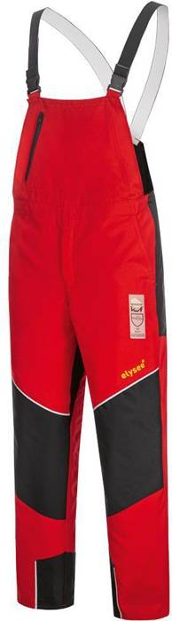 Schnittschutzlatzhose SPEIERLING Gr.60 rot/schwarz/gelb ELYSEE-2