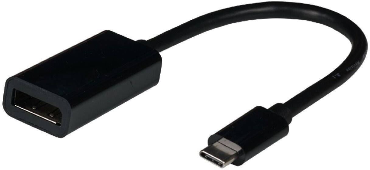 Jetrics cable USBC-DP-Adapter USB Typ-C - DP1.4 Adapter, USB Typ C Stecker - DP Buchse 8K60Hz, schwarz-0