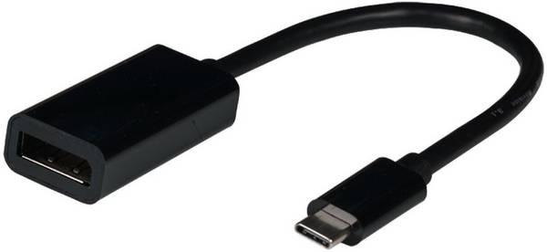 Jetrics cable USBC-DP-Adapter USB Typ-C - DP1.4 Adapter, USB Typ C Stecker - DP Buchse 8K60Hz, schwarz