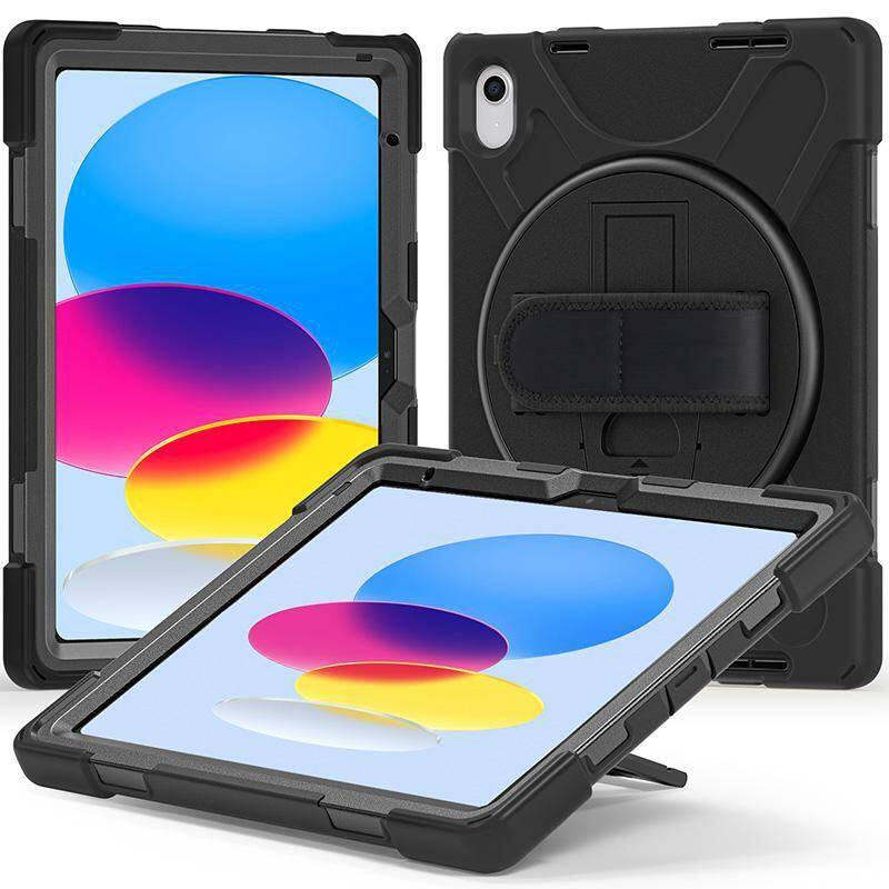 eSTUFF AUSTIN - Hintere Abdeckung für Tablet - Silikon, Polycarbonat - Schwarz --0