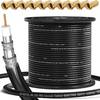 hb-digital 250m Koaxialkabel HQ 135dB 4-Fach Stahl Kupfer schwarz + 10 F-St