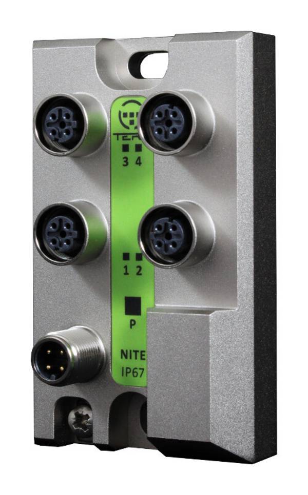 4 Port M12 D-kodiert Unmanaged Industrial Ethernet Switch - IP65/67 NITE-XS4-1100