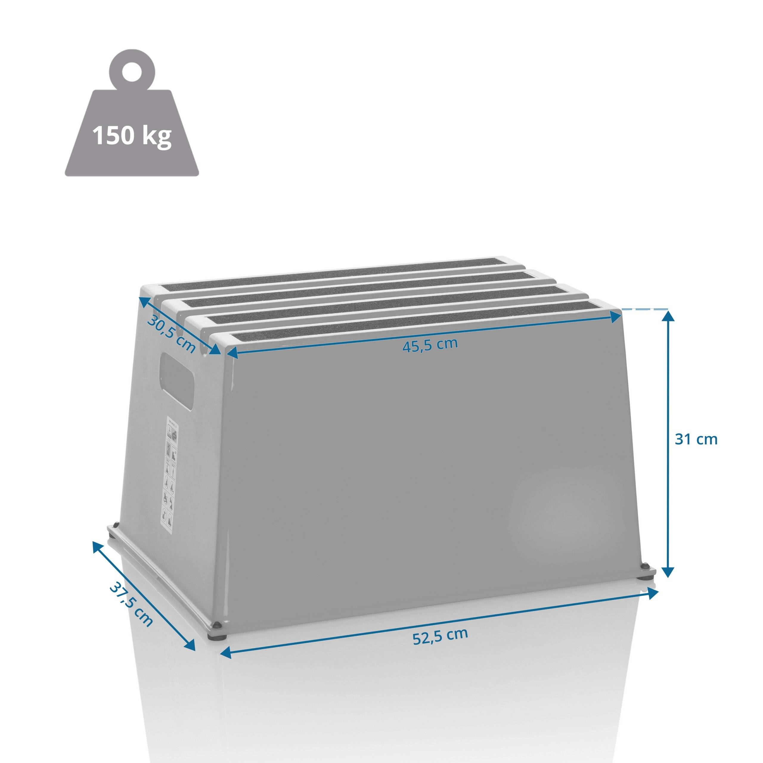 Tritthocker Trittstufe TIO-E1 Kunststoff blau hjh OFFICE-1