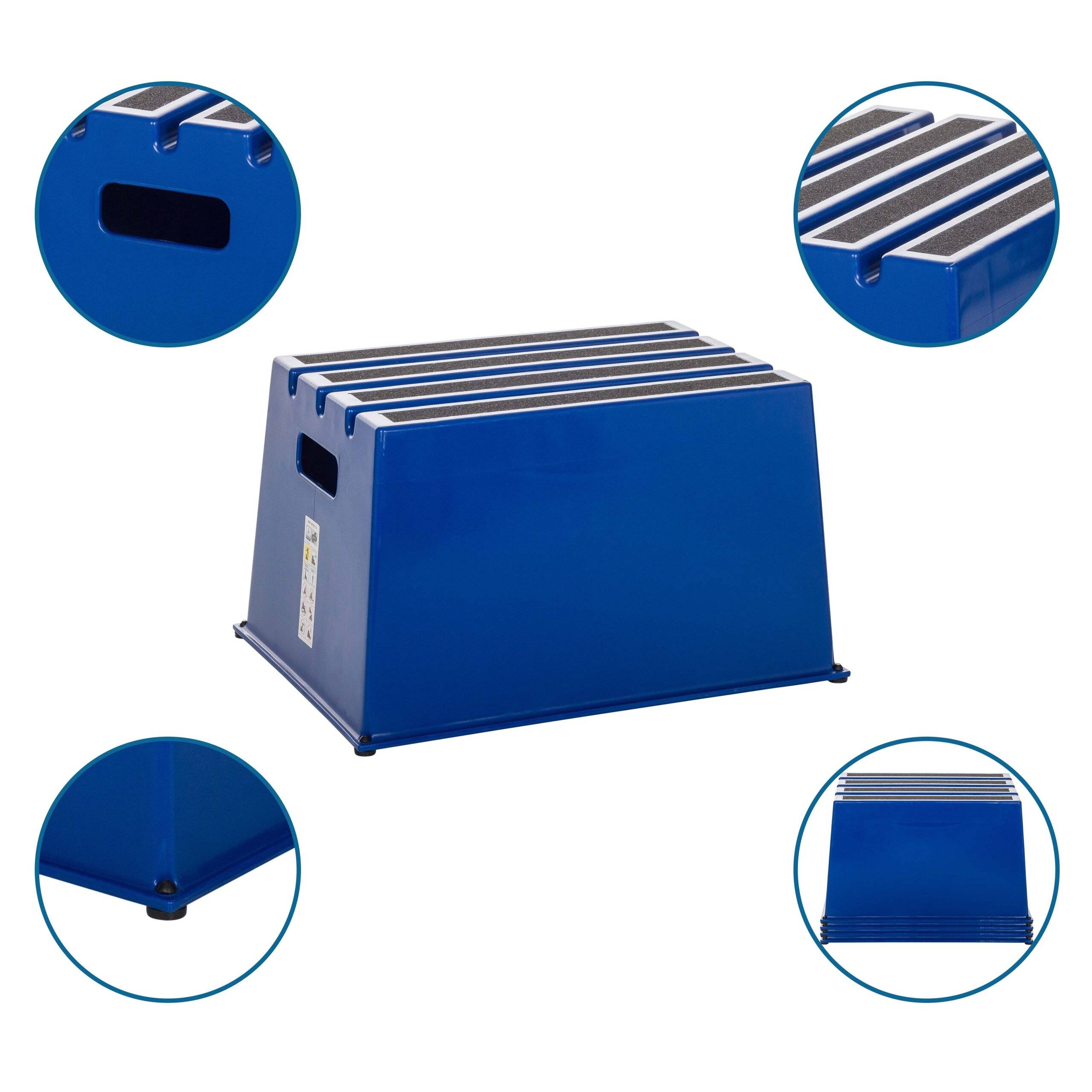 Tritthocker Trittstufe TIO-E1 Kunststoff blau hjh OFFICE-2